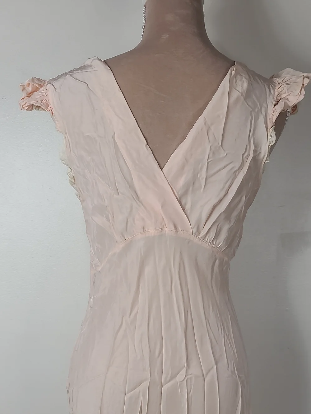 Vtg Eastern Isles 1940s Pale Pink Old Hollywood Glamour Full Lengh Nightgown 36 - Picture 8 of 16